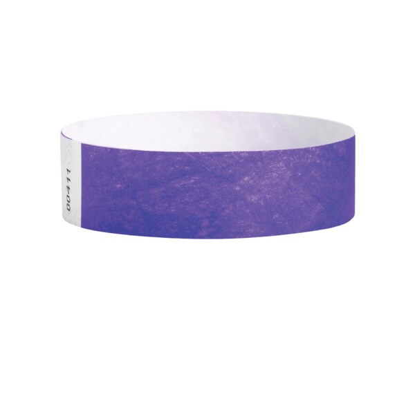 Wristband - Tyvek - Adult Blank 3/4" x 10" Purple